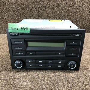 AV11-648 激安 カーステレオ CDプレーヤー VW フォルクスワーゲン 6Q0 035 182 A 7 644 237 360 VWZ1Z5F9773987 通電未確認 ジャンク