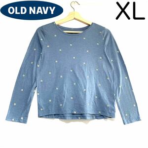 輸入古着 Old Navy オールドネイビー レディース ロンT 総柄 花柄 クロップド丈