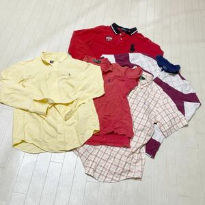 3844☆ POLO RALPHLAUREN キッズトップスまとめ 5点セット シャツ ポロシャツ 160 170 XL