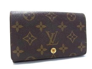 1円 LOUIS VUITTON ルイヴィトン M61730 モノグラム ポルトモネ ビエトレゾール 二つ折り 財布 ウォレット ブラウン系 FE6997