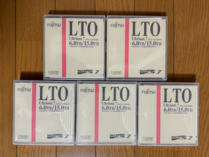 Fujitsu LTO Ultrium 7 データカートリッジ 6.0TB 5本セット （未使用）