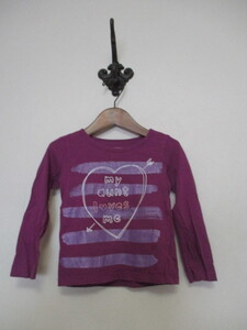 OSHKOSHgirlオシュコシュ紫長袖Tシャツ サイズ90（USED)50721