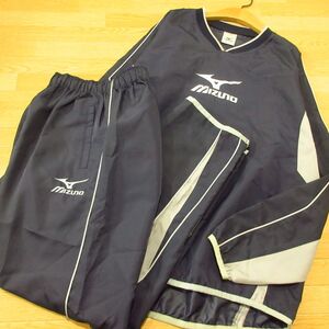 ◎極美品！L 上下セット！MIZUNO ミズノ◆セットアップ ウィンドブレーカー ピステジャケット&パンツ◆メンズ 紺◆BA1382