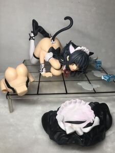 1/7（1/6）猫耳メード、milk美少女フィギュア、パーツ全揃い、箱あり開封品、中古輸入品