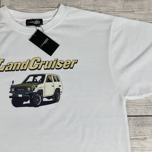 ★ LAND CRUISER (ランクル) x ON WORKS ★ コラボ Tシャツ 白色 TOYOTA トヨタ ランドクルーザー RV車 アウトドア (タグ付き新品未着用)