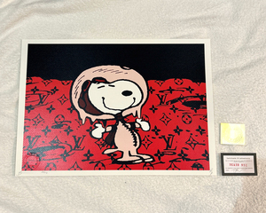 DEATH NYC スヌーピー SNOOPY ルイヴィトン LOUISVUITTON 世界限定100枚 ポップアート PEANUTS アートポスター 現代アート KAWS Banksy