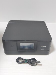 美品 EP-879AB EPSON インクジェットプリンター 複合機 エプソン カラリオ Wi-Fi USB スマホプリント コピー機 スキャン 有線LAN インク付