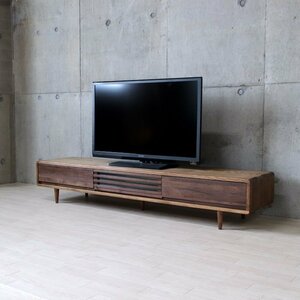 匠デザイン 幅200 TVボード ロータイプ 低め テレビボード ナチュラル ダーク 無垢 和モダン 北欧 ウォールナット タモ