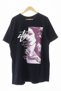 ステューシー STUSSY 00s DUAL GRAPHIC VENUS TEE デュアル グラフィック ヴィーナス 半袖 Tシャツ L 黒 ブラック ブランド古着ベクトル 中