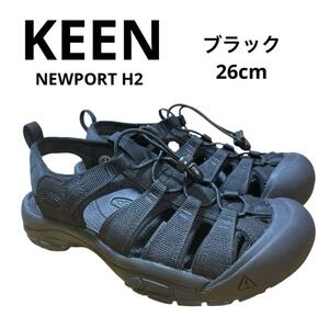 KEEN キーン サンダル NEWPORT H2 ニューポート メンズ ブラック 黒 美品 アウトドア 