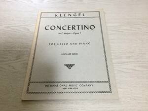 KLENGEL CONCERTINO in C major Opus 7 for CELLO and PIANO