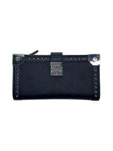 MCM◆2WAY WALLET/長財布/-/BLK/レディース