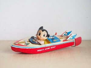 ATD 鉄腕アトム ブリキボート　MIGHTY ATOM BOAT　ブリキ玩具　手塚治虫　ゼンマイ　ブリキ　人形　当時物　昭和レトロ　N35