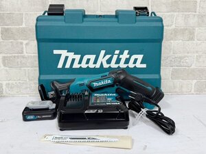 Makita マキタ●レシプロソー 電動ノコギリ セーバーソー 充電式 1.5Ahバッテリ・充電器・ケース付 JR104DZ/ブルー/1円スタート/DT