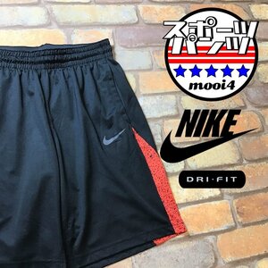 SP1-012★美USED品★吸湿速乾★ブラック【NIKE ナイキ】DRI-FIT メッシュ ショートパンツ【メンズ M】ランニング ジム バスケ ハーフパンツ