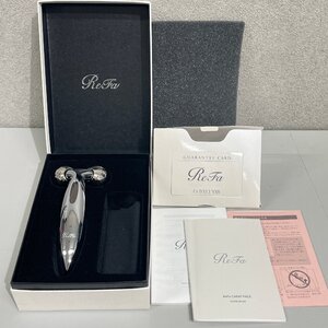 【31】良品 ReFa リファ カラットフェイス 美容ローラー 美顔器 保証書付 ギャランティーカード付 RF-CF1842B シルバー 美顔器 美容器 中古