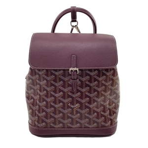 ゴヤール GOYARD リュックサック/バックパック アルパンミニバックパック レザー バーガンディ 3WAY MAE020196 美品 バッグ