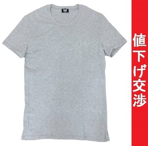 [正規]D&G Uネック半袖Tシャツ グレー ドルチェ＆ガッバーナ[1回使