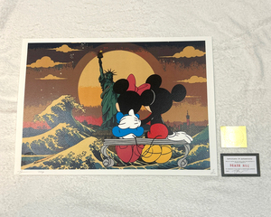 世界限定100枚 DEATH NYC ミッキーマウス ミニーマウス 浮世絵 自由の女神 Dismaland ポップアート アートポスター 現代アート KAWS Banksy