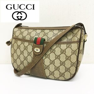 GUCCI/ショルダーバッグ/gg柄/シェリーライン/アクセコ/斜め掛け/肩掛け/金具付き/ユニセックス/オールドグッチ/SC3