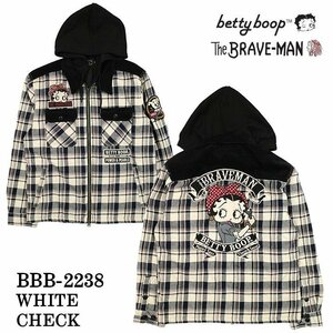 The BRAVE-MAN × BETTY BOOP ベティ ブープ 【定価￥18800＋税】 シャツジャケット BBB-2238 WHITE サイズ XXL