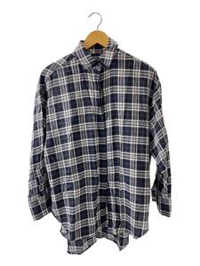 FLORENT◆長袖シャツ/O/コットン/BLK/チェック/2211F01002/ 60S cotton twill check