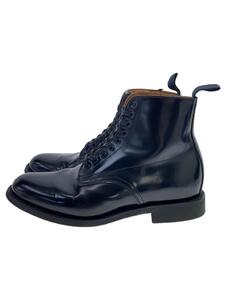 SANDERS◆レースアップブーツ/UK4.5/BLK/レザー/military derby boots