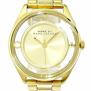 【1円スタート】MARC BY MARC JACOBS マークバイマークジェイコブス MBM3413 GP ゴールド文字盤 QZ レディース腕時計 ジャンク 323205