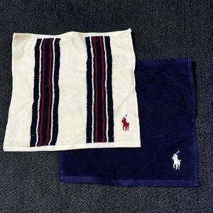 ラルフローレン メンズ　タオルハンカチ 2枚セット **新品 未使用品** RALPH LAUREN 送料180円～