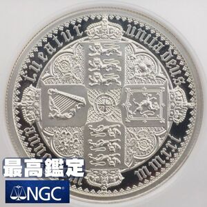 【最高鑑定 ／ 箱・COA付き】 2021 ロイヤルミント ゴシッククラウン 2オンス 5ポンド 銀貨 PF70 UCAM NGC ／ ゴチック イギリス コイン