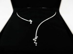 【送料無料】 GEORG JENSEN　ジョージジェンセン　カスケード　コレクション　ダイヤモンドネックレス　0.77ct　750　チョーカー　23-5574