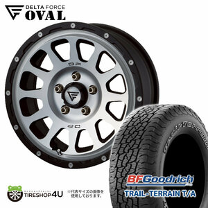 4本セット DELTAFORCE OVAL 17x8J 5/114.3+35 MSP BFGoodrich TRAIL-TERRAIN T/A 245/65R17 ホワイトレター RAV4 ハリアー