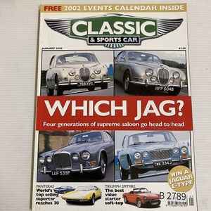 B2789　2002　「CLASSIC AND SPORTSCAR」英国旧車雑誌　英国車 雑誌 旧車　ビンテージ　クラシックカー　自動車