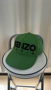 KENZO PARIS LOGO CAP SQUARE OVERSIZE CAP キャップ Green グリーン 緑 ケンゾー