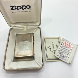 1円〜保管品 火花確認済み ZIPPO ジッポー オイルライター STERLING スターリングシルバー SILVER 1996 喫煙具 ケース付き