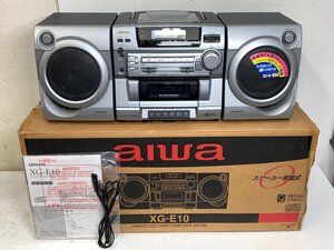 aiwa XG-E10＜動作確認済み＞元箱・取説付き アイワ CDラジカセ ※引取り可 □