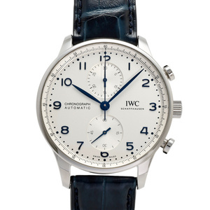 IWC ポルトギーゼ クロノグラフ IW371605 シルバー文字盤 美品 腕時計 メンズ