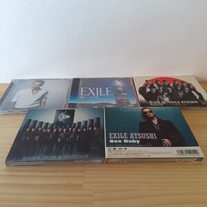 ■Ｋ1567 CDまとめ売り5枚セット　EXILE あなたへ〜、いつかきっと、願いの塔、Bow&ARROWS、EXILE ATSUSHI ケース壊れあり