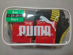 puma 靴下 ５足組 ポーチ ソックス 23～25cm スポーツ スニーカーソックス