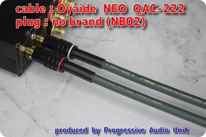 ■■ Oyaide NEO QAC-222(green)＋RCA Gp_plug（NB02）/0.70m×2本