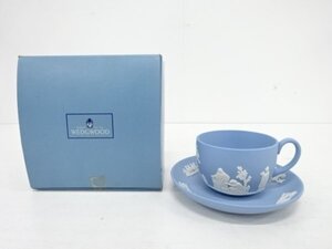 ys7250325; WEDGWOOD　ウエッジウッド　ジャスパー　カップ＆ソーサー【道】