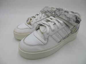 美品 adidas originals アディダスオリジナルス FORUM BONEGA MARBLE ローカット スニーカー size24.5/白 ■■◎