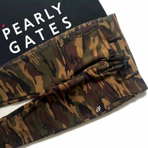 【送料無料】PearlyGates パーリーゲイツ　暖パン　蓄熱　イージーパンツ　メンズ　S ゴルフ　ズボン　ジョガーパンツ　カモフラ　迷彩