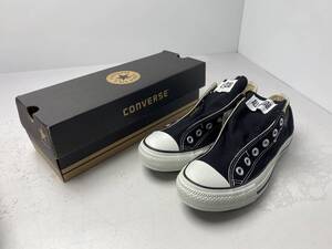 12/21★ALL STAR SLIP III OX★オールスター スリッポン 24.5センチ スニーカー ブラック【中古/現状品】