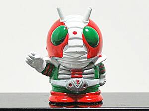 1998年頃～◆仮面ライダーV3 ソフビ指人形/仮面ライダーデフォルメ倶楽部◆YUTAKA