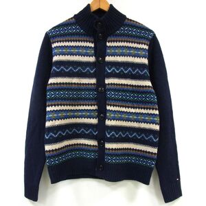 美品◆TOMMY HILFIGER トミーヒルフィガー ニットジャケット カーディガン メンズ 1円スタート