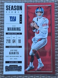 2017 Panini Contenders #80 ELI MANNING New York Giants