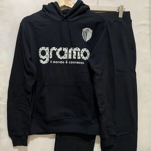 SALE! gramo (グラモ) スウェット 上下 セット (S) BLACK | futsal soccer フットサル サッカー ブラック パーカー 星 セール