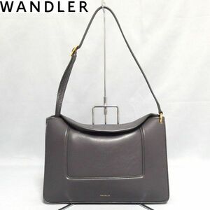 美品★WANDLER Deuxieme Classe PENELOPE 2Way ショルダー ハンドバッグ グレー レザー ドゥーズィエムクラス ペネロペ ワンドラー★