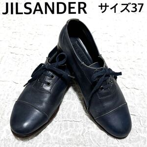 JIL SANDER ネイビー レザーシューズ サイズ37